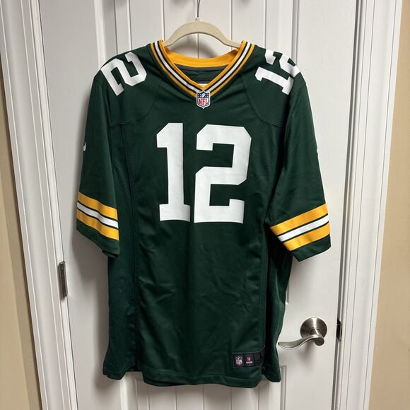 NEW NWOT AARON RODGERS GREEN BAY PACKERS NIKE NFL ON FIELD HOME JERSEY LARGE L - Picture 1 of 9